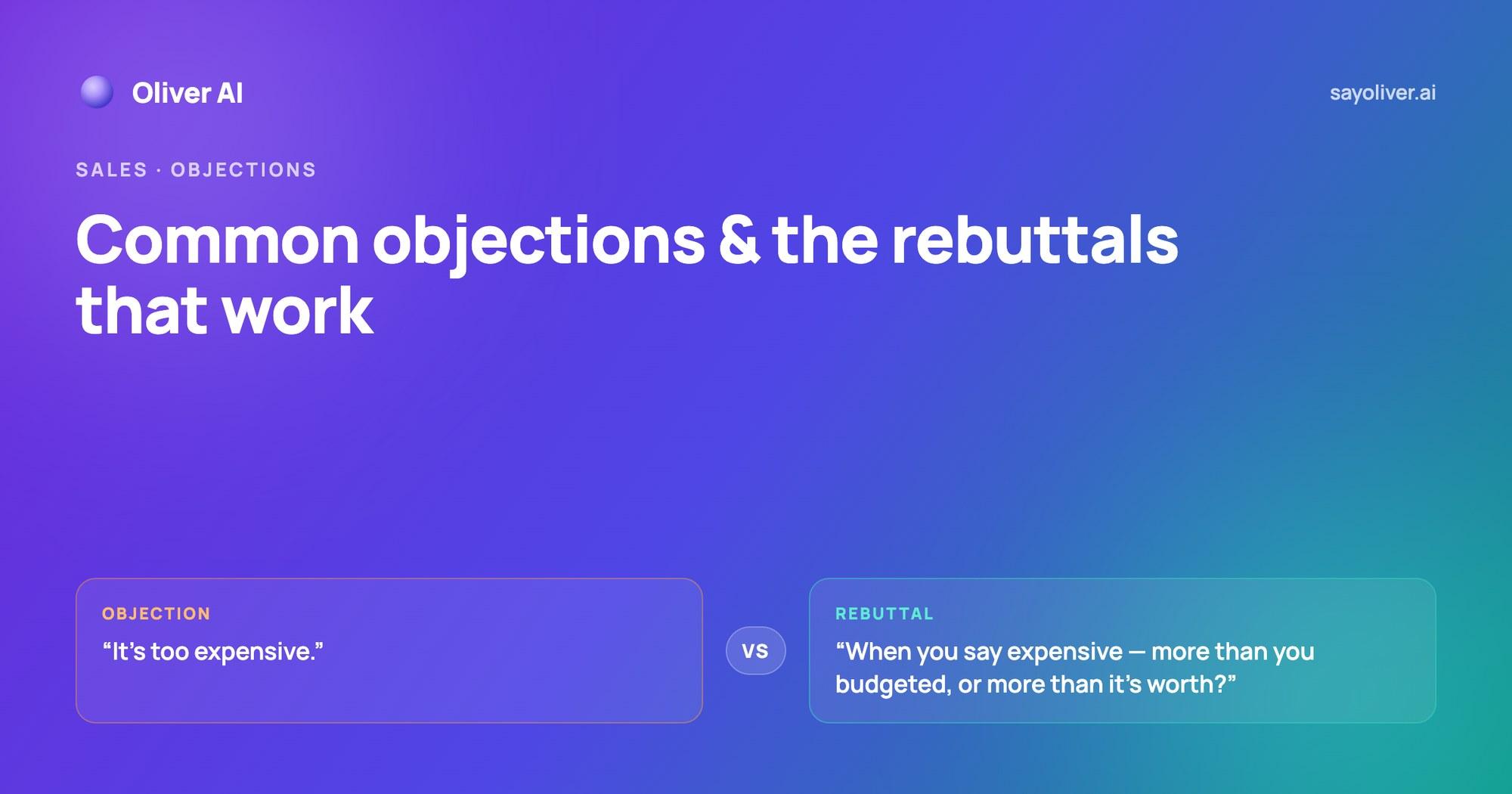 Common Sales Objections and Rebuttals (With Examples)