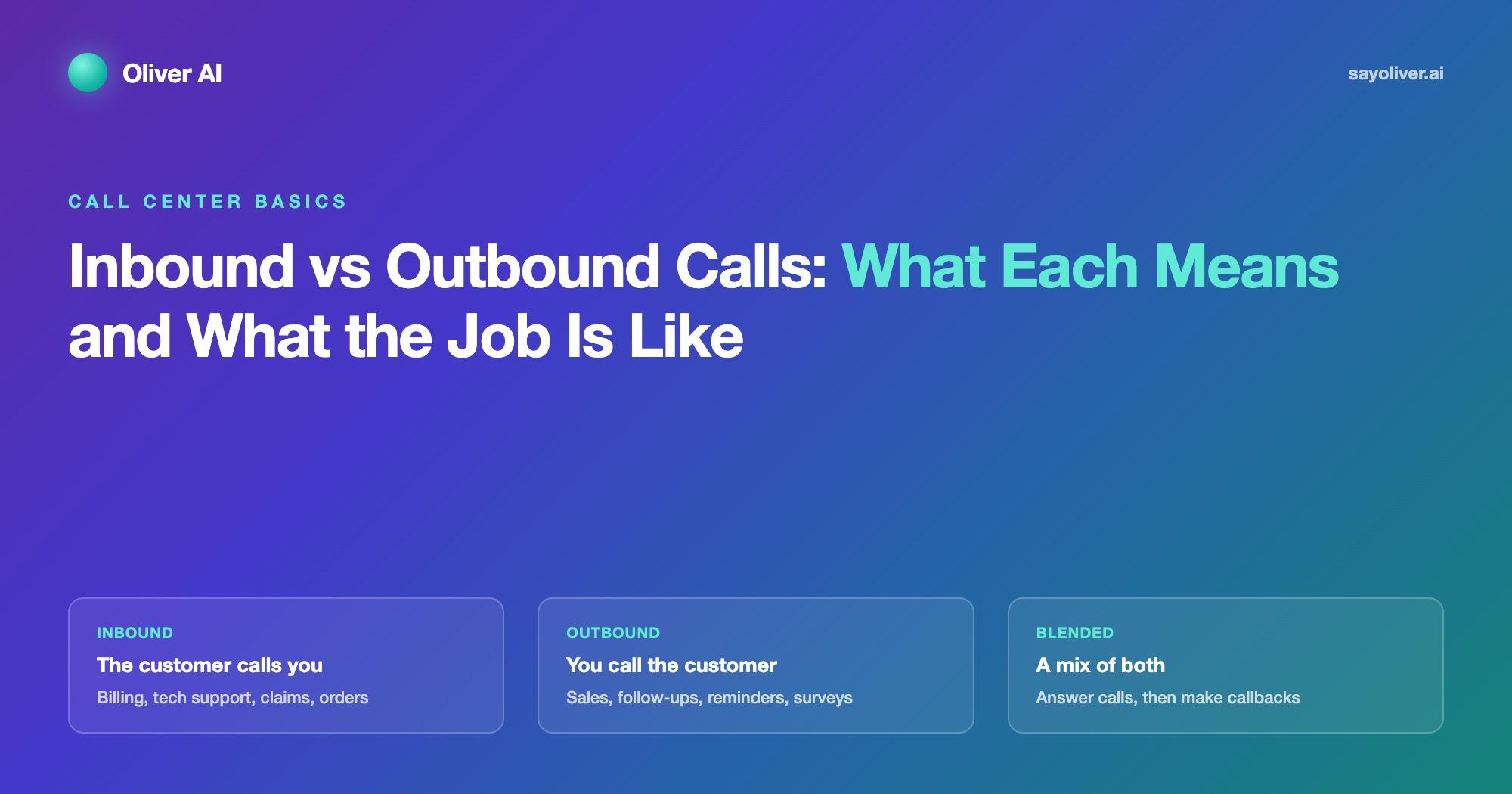 Inbound vs Outbound Calls: Meaning, Examples, and What the Job Is Like