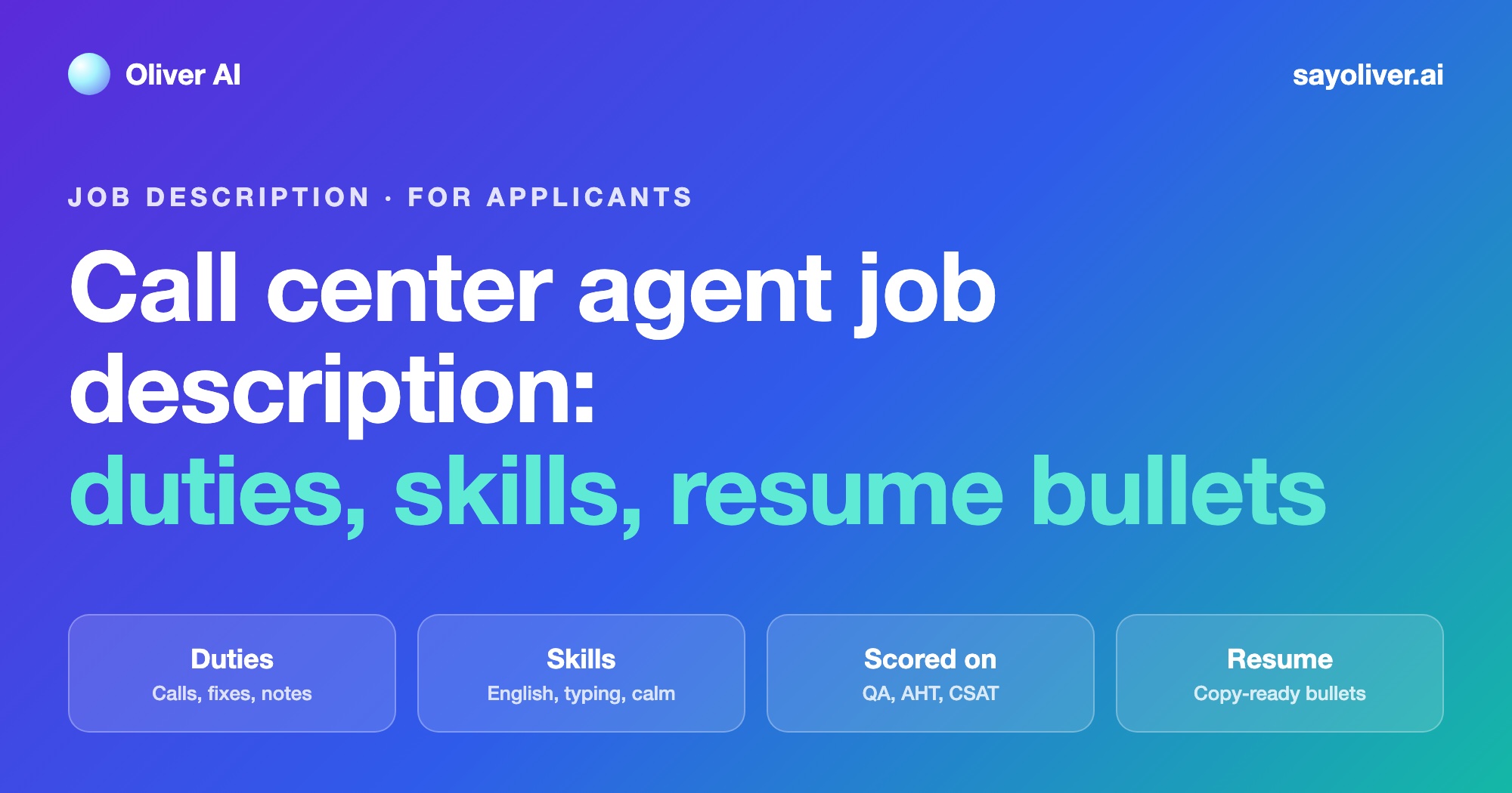 Call Center Agent Job Description: Duties, Skills and a Resume-Ready Version