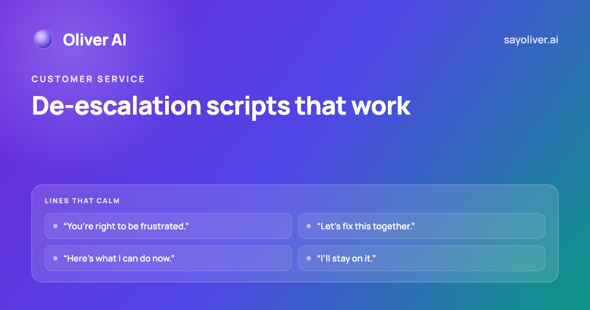 Customer Service De-escalation Scripts and Techniques